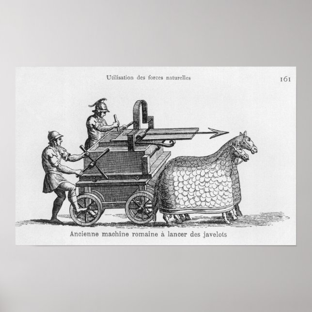 Römische Kriegsmaschine zum Abschuss von Javelinen Poster (Vorne)