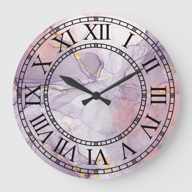 Römische Marmorziffern, Wall Clock Große Wanduhr (Vorderseite)
