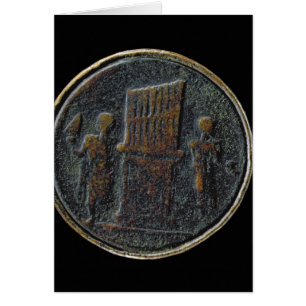 Römische Münze, die ein Organ darstellt