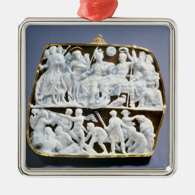 Römische Onyxminiatur, ANZEIGE des 1. Jahrhunderts Silbernes Ornament (Vorne)