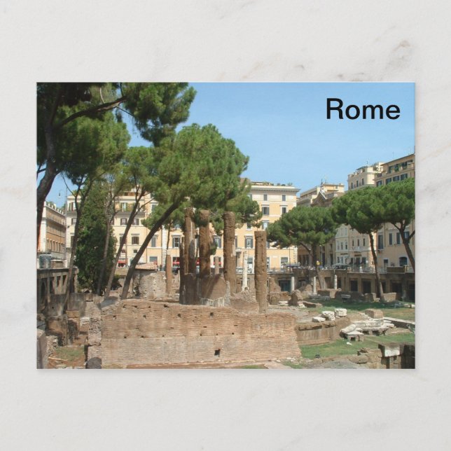 Römische Ruinen - Piazza Argentinien - Rom Postkarte (Vorderseite)
