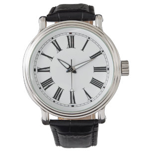 Römische schwarze Armbanduhr