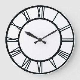 Römische schwarze Zahlen Große Wanduhr