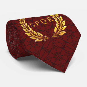 Römische SPQR Lorbeer-Krawatte mit Mosaik-Muster Krawatte