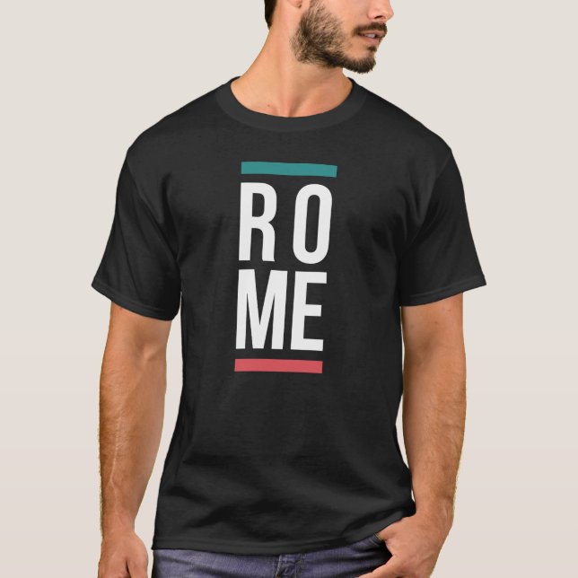 Römische Stadt Fett Typography-Design T-Shirt (Vorderseite)