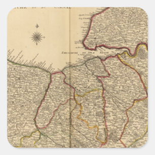 Römische Straßen und Wälder Quadratischer Aufkleber