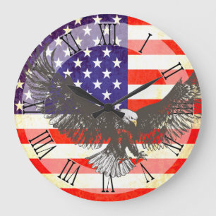 Römische Wanduhr des patriotischen Flaggeadlers