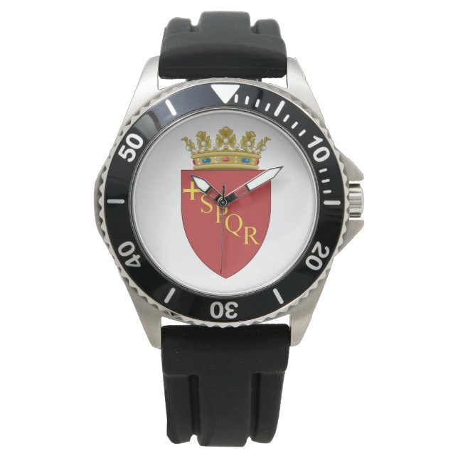 Römische Wappen (SPQR) (Rom, Italien) Armbanduhr (Vorderseite)