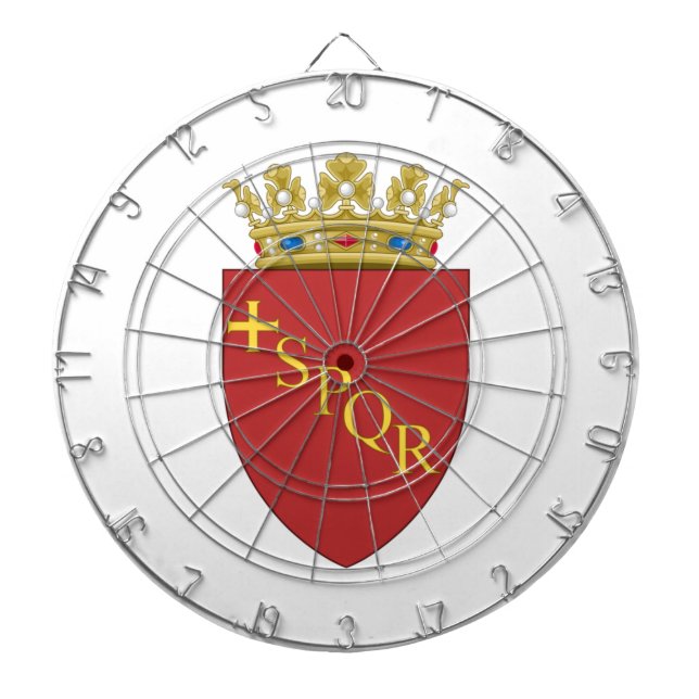 Römische Wappen (SPQR) (Rom, Italien) Dartscheibe (vorne)