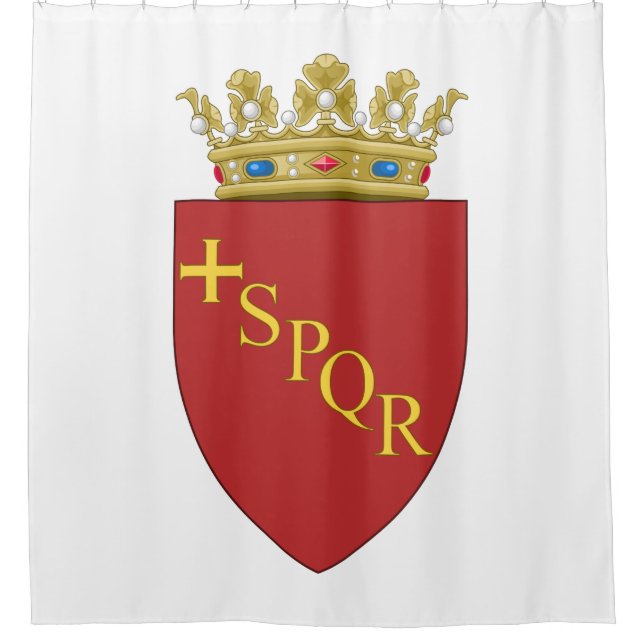 Römische Wappen (SPQR) (Rom, Italien) Duschvorhang (Vorderseite)