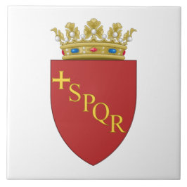 Römische Wappen (SPQR) (Rom, Italien) Fliese
