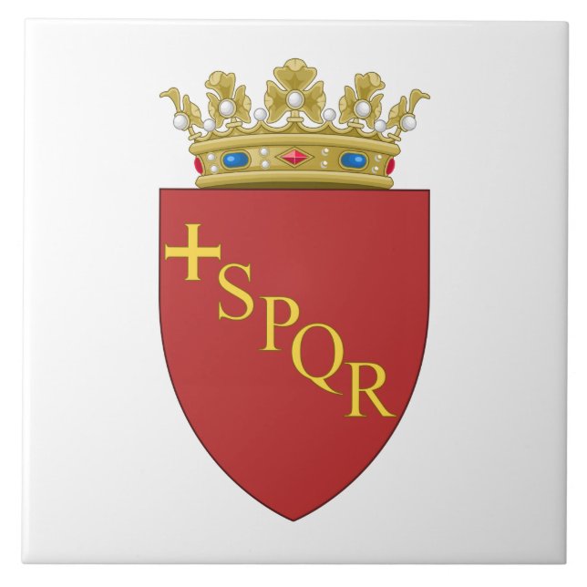 Römische Wappen (SPQR) (Rom, Italien) Fliese (Vorderseite)