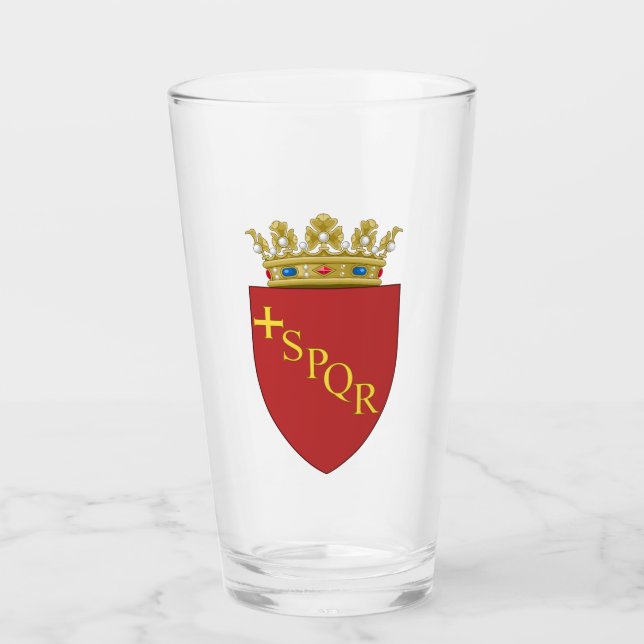 Römische Wappen (SPQR) (Rom, Italien) Glas (Vorderseite)