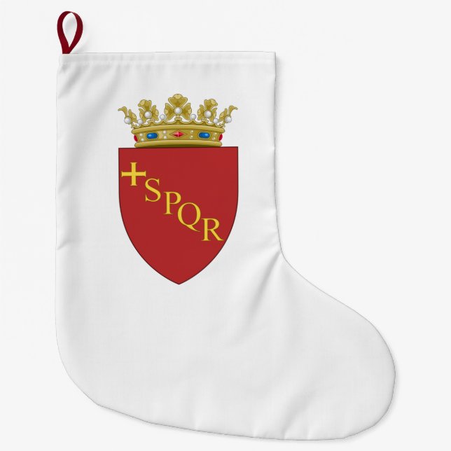 Römische Wappen (SPQR) (Rom, Italien) Großer Weihnachtsstrumpf (Vorderseite)