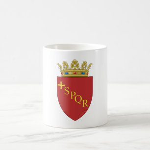 Römische Wappen (SPQR) (Rom, Italien) Kaffeetasse