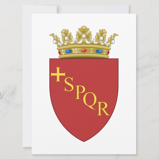 Römische Wappen (SPQR) (Rom, Italien) Karte (Vorderseite)