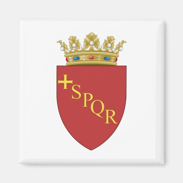 Römische Wappen (SPQR) (Rom, Italien) Magnet (Vorne)