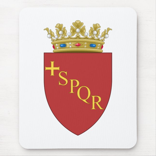Römische Wappen (SPQR) (Rom, Italien) Mousepad (Vorne)