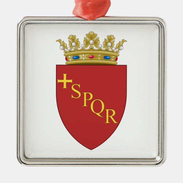 Römische Wappen (SPQR) (Rom, Italien) Ornament Aus Metall (Vorne)