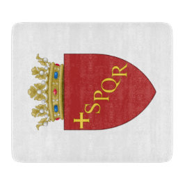 Römische Wappen (SPQR) (Rom, Italien) Schneidebrett
