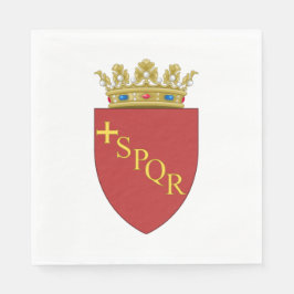 Römische Wappen (SPQR) (Rom, Italien) Serviette