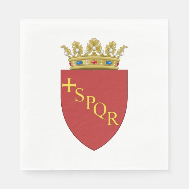 Römische Wappen (SPQR) (Rom, Italien) Serviette (Vorderseite)