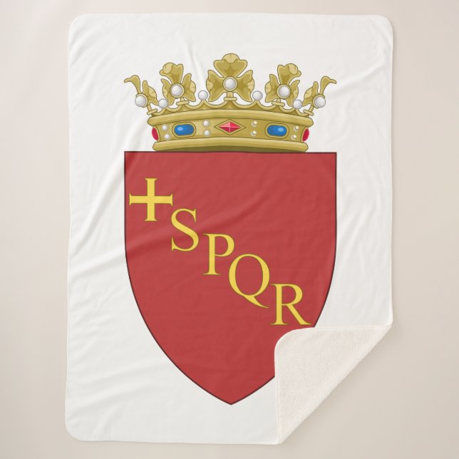 Römische Wappen (SPQR) (Rom, Italien) Sherpadecke (Vorderseite)