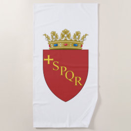 Römische Wappen (SPQR) (Rom, Italien) Strandtuch