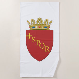 Römische Wappen (SPQR) (Rom, Italien) Strandtuch