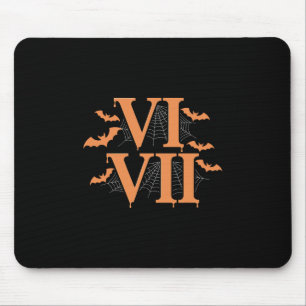 Römische Zahlen Vi Vii 67 Meme Gen Alpha Halloween Mousepad
