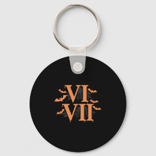 Römische Zahlen Vi Vii 67 Meme Gen Alpha Halloween Schlüsselanhänger