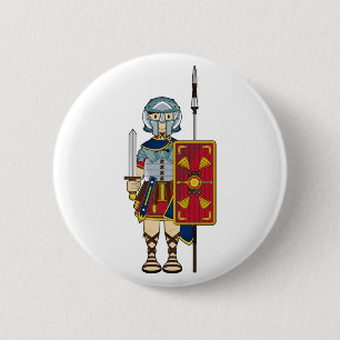 Römischer Gladiator mit Knopf Button