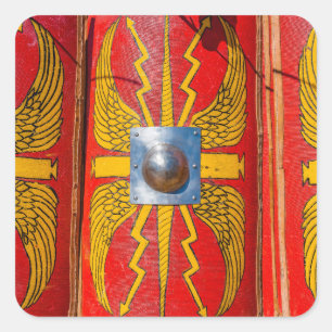 Römischer Militärschild - Skutum Quadratischer Aufkleber