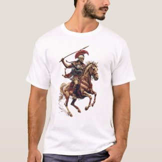 Römischer Soldat zu Pferd | Illustration eines ant T-Shirt