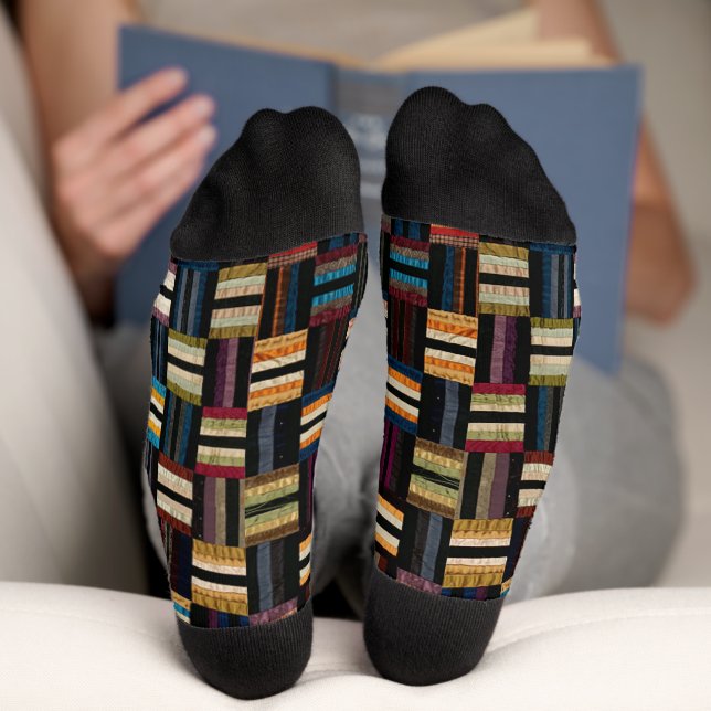Römischer Streifen-Quilt Socken (Unterseite)