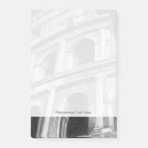 Römisches Colosseum mit Architekturzeichnungen Post-it Klebezettel