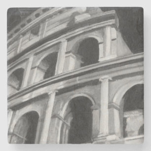 Römisches Colosseum mit Architekturzeichnungen Steinuntersetzer