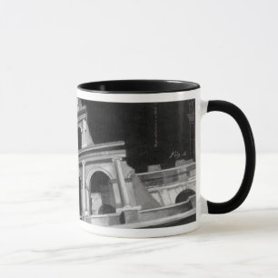 Römisches Colosseum mit Architekturzeichnungen Tasse