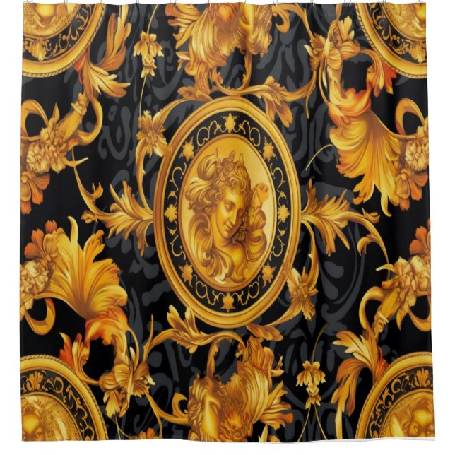 römisches Gesicht Duschvorhang (Vorderseite)