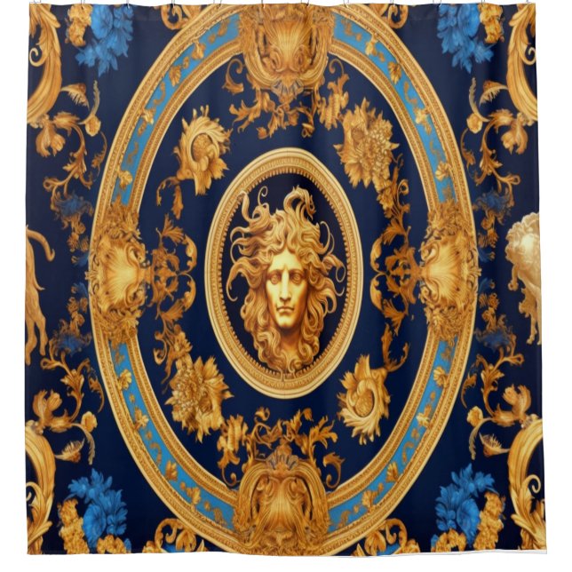 römisches Gesicht Duschvorhang (Vorderseite)