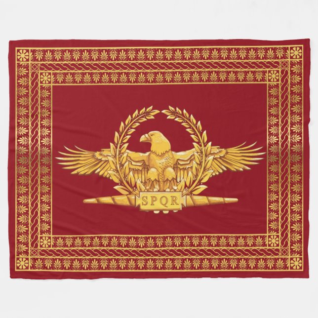 Römisches KaiserEagle SPQR Fleecedecke (Vorderseite (Horizontal))