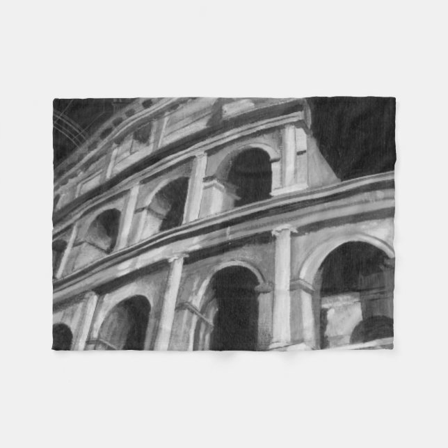 Römisches Kolosseum mit architektonischen Zeichnun Fleecedecke (Vorderseite (Horizontal))