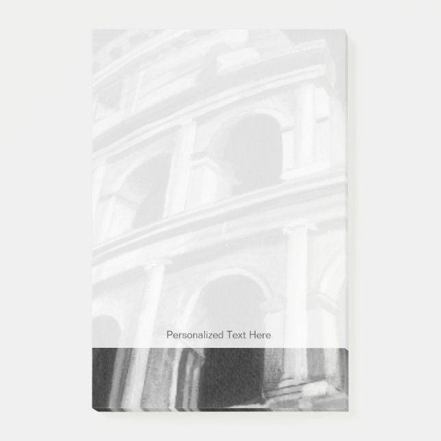 Römisches Kolosseum mit architektonischen Zeichnun Post-it Klebezettel (Vorderseite)