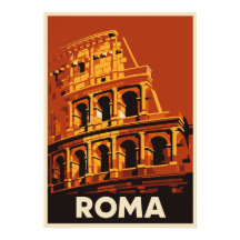 Römisches Kolosseum Poster Vintage Reise Italien