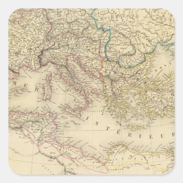 Römisches Reich 4 Quadratischer Aufkleber (Vorderseite)