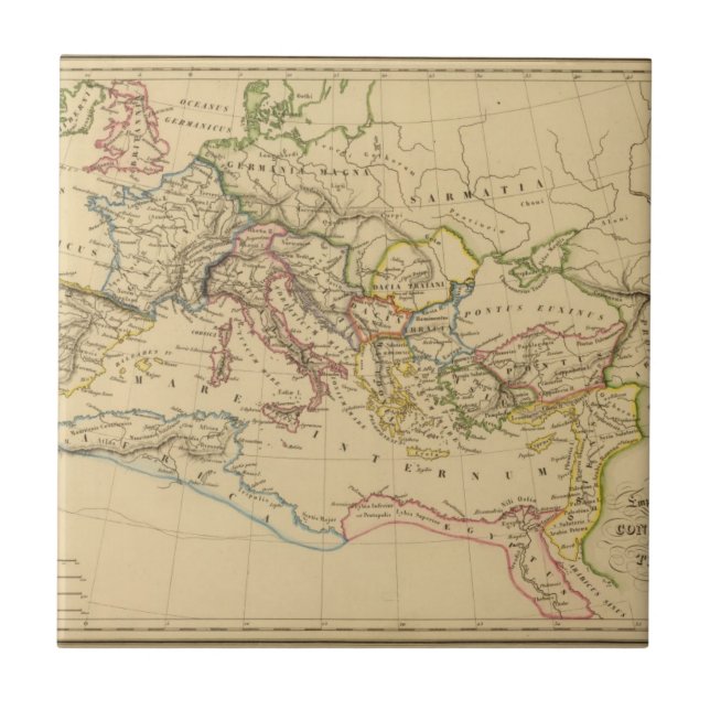 Römisches Reich unter Constantine und Trajan Fliese (Vorderseite)