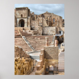 Römisches Theater, Cartagena, Spanien Poster