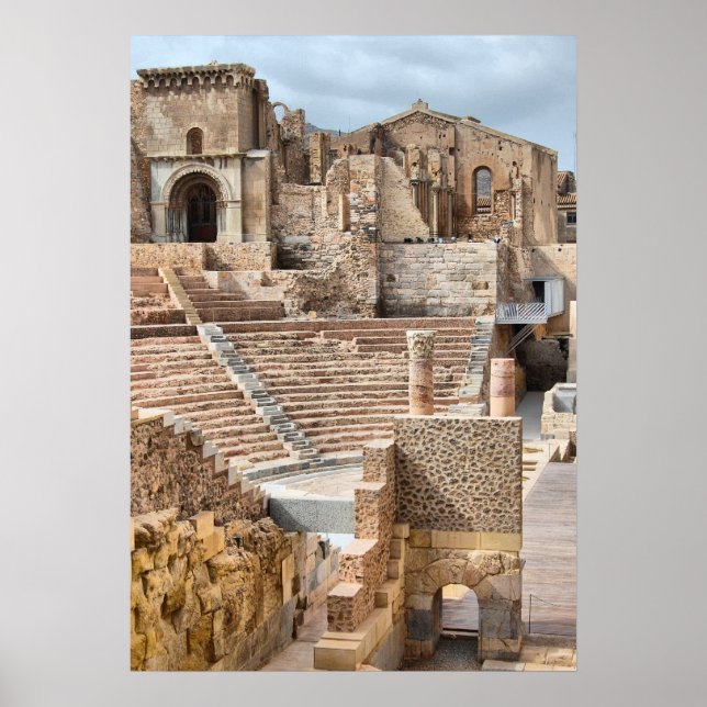 Römisches Theater, Cartagena, Spanien Poster (Vorne)