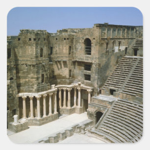 Römisches Theater in Bosra, Syrien Quadratischer Aufkleber