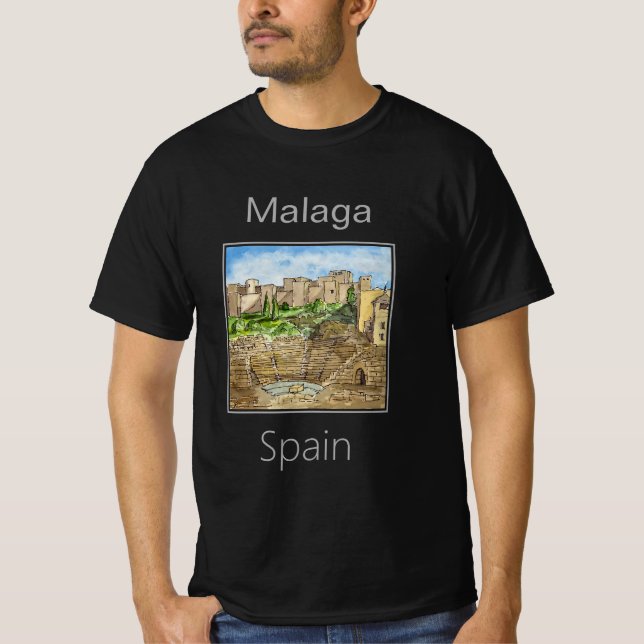 Römisches Theater, Malaga, Spanien T-Shirt (Vorderseite)